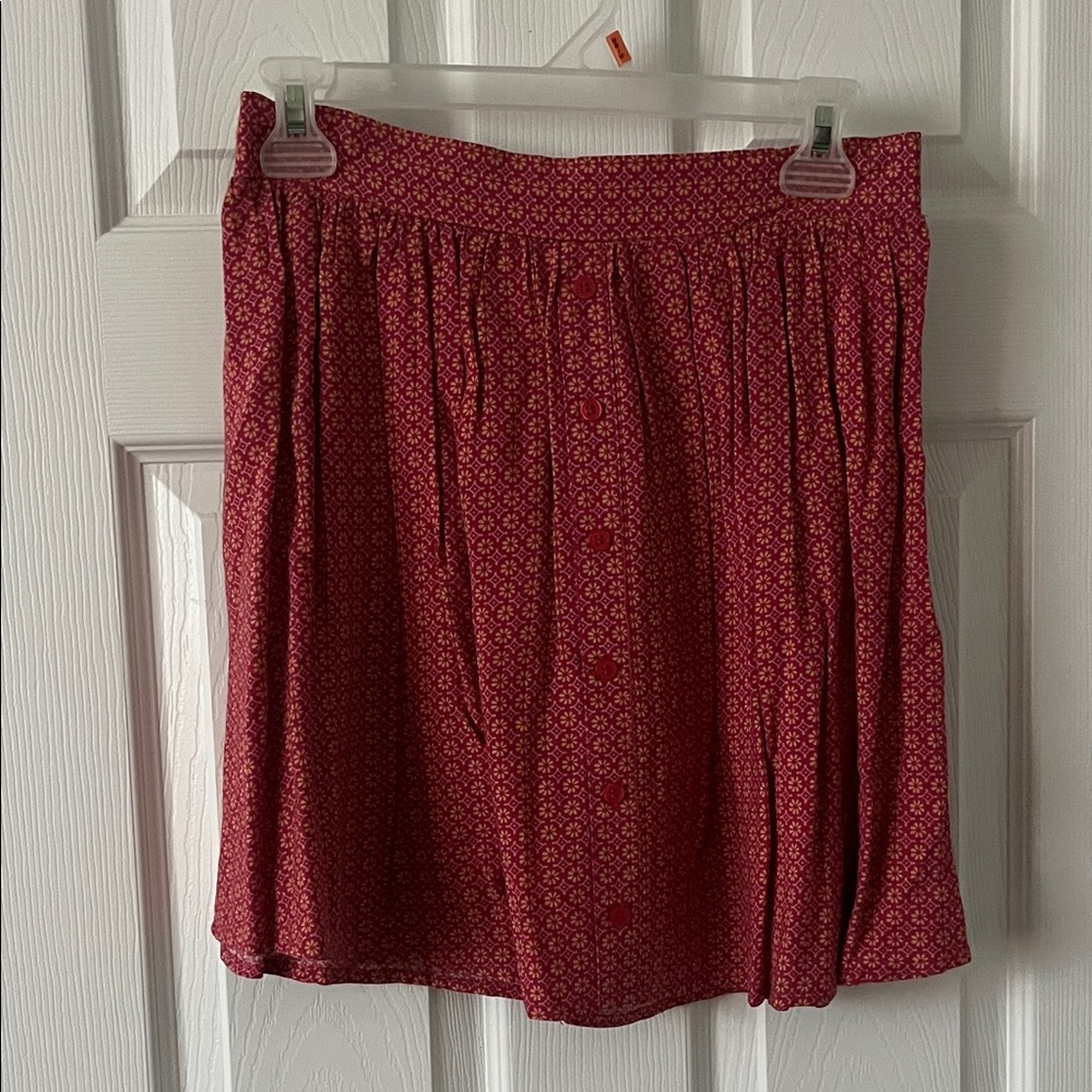 Mossimo Supply Co. Red Patterned A-Line Skirt